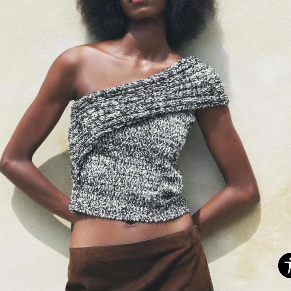 Zara Asymmetric Knit Top